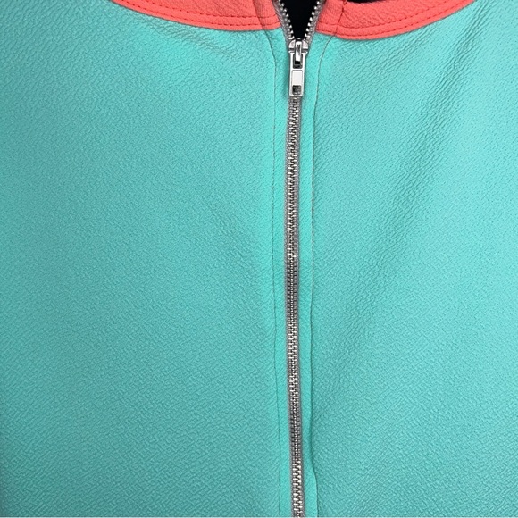 NEW Small LuLaRoe Amelia Dress Neon Coral Mint Green Short Sleeve Stretch Aline - Picture 10 of 16